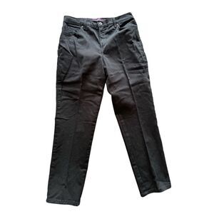 Gloria Vanderbilt Amanda straight leg women's size 10 short missy black jean den